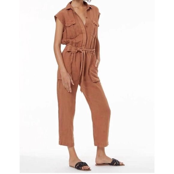 Young Fabulous & Broke Linen blend Jumpsuit NWT - Picture 1 of 6